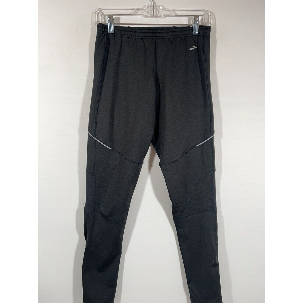 Brooks Womens Track Pants Jogger Size 26x30‎ Black Elastic Waist Pre-owned